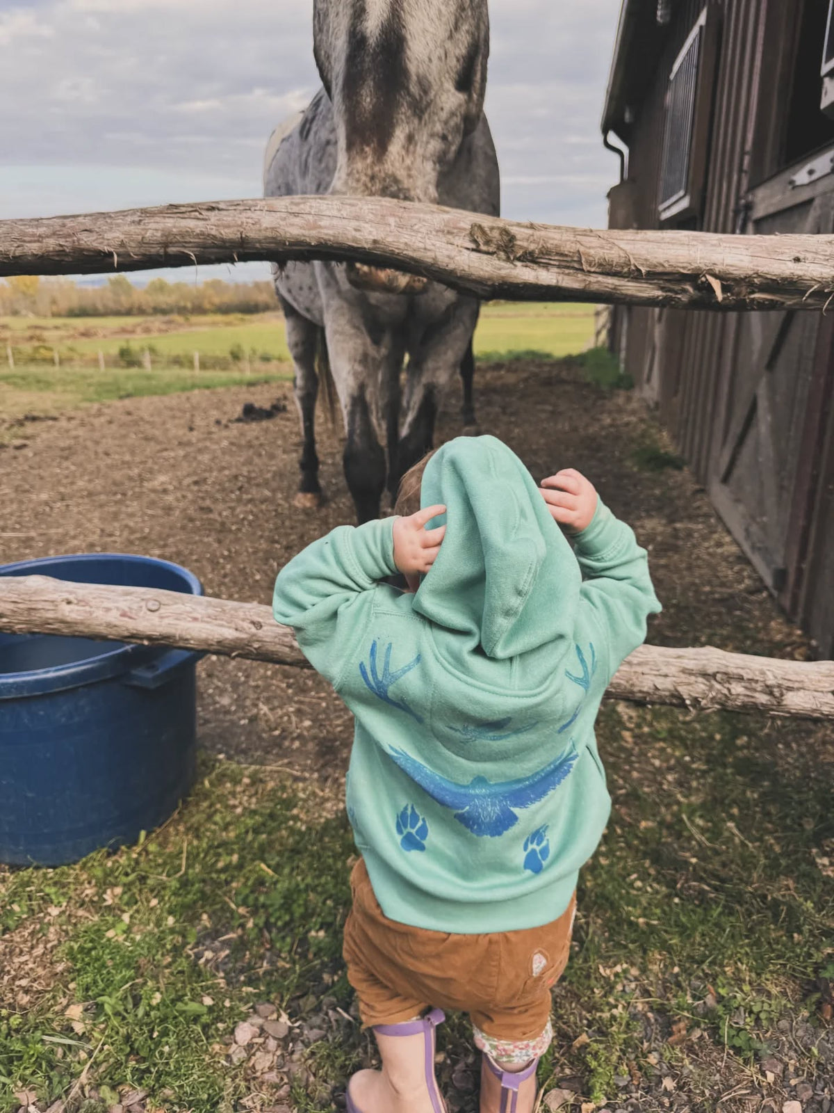 Custom Block Printed Toddler Crewneck