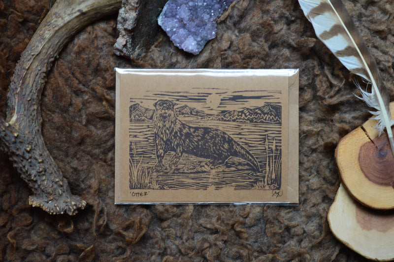 Block Printed single sided card