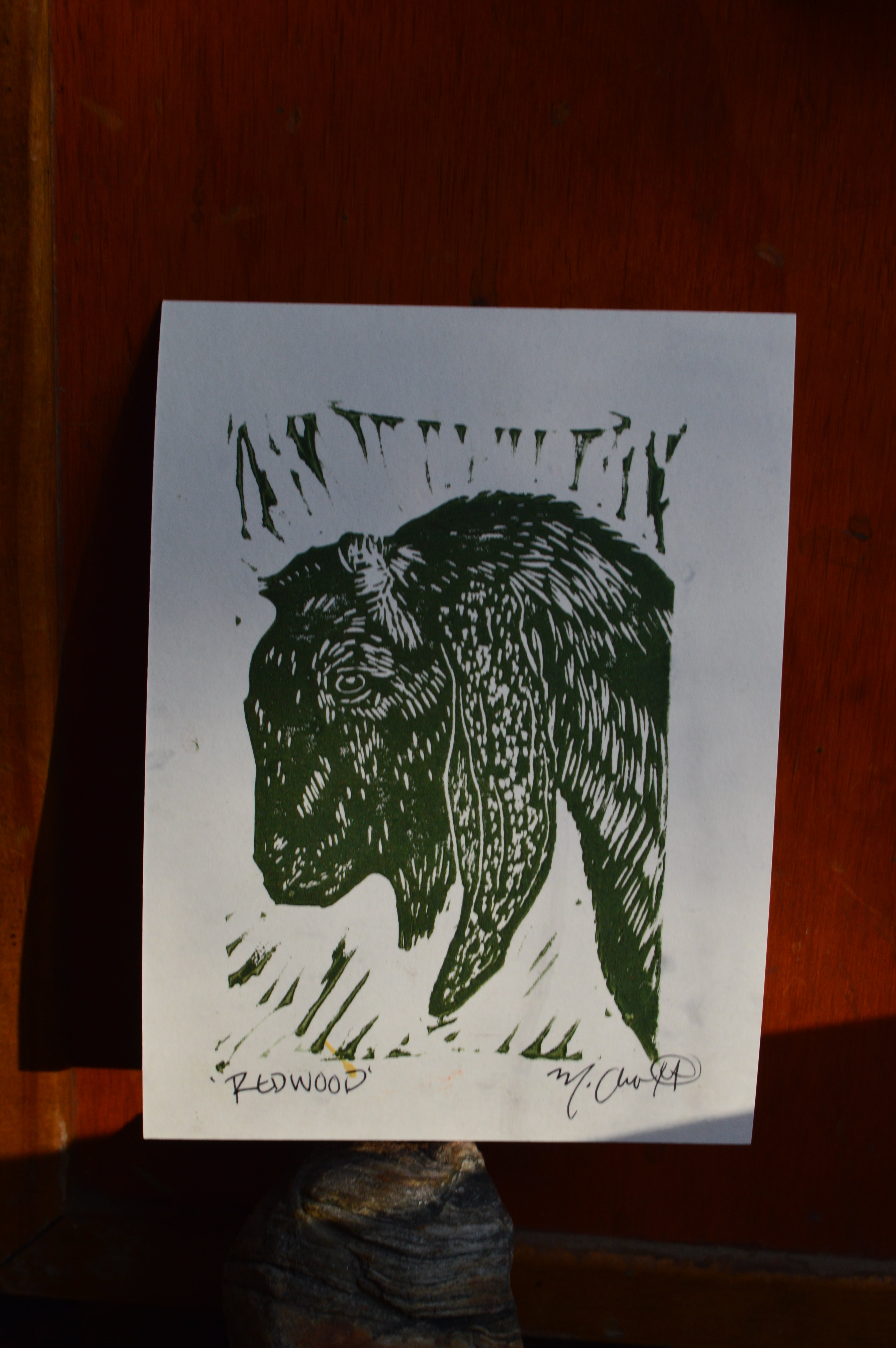 Block Printed single sided card