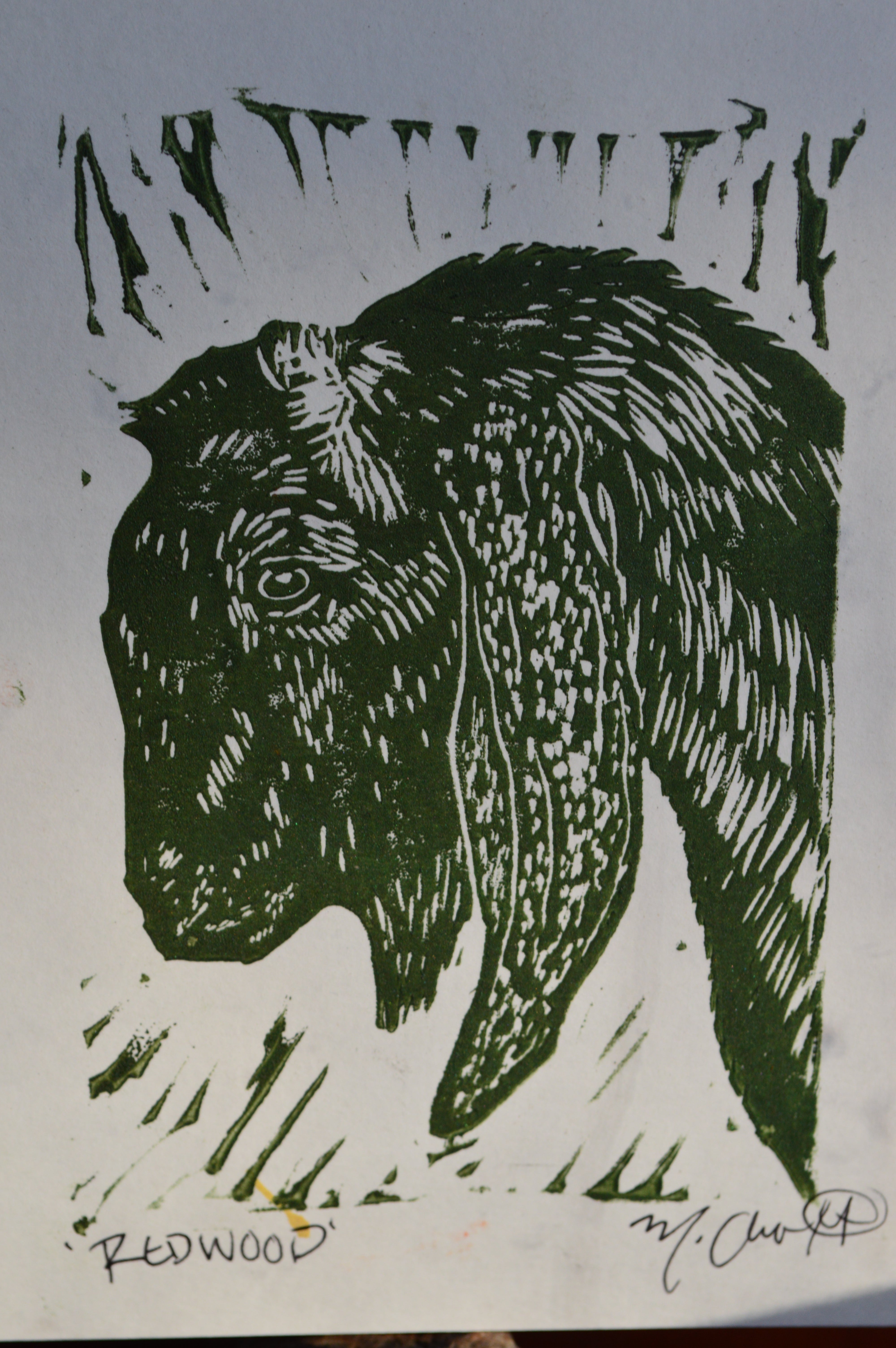 Block Printed single sided card