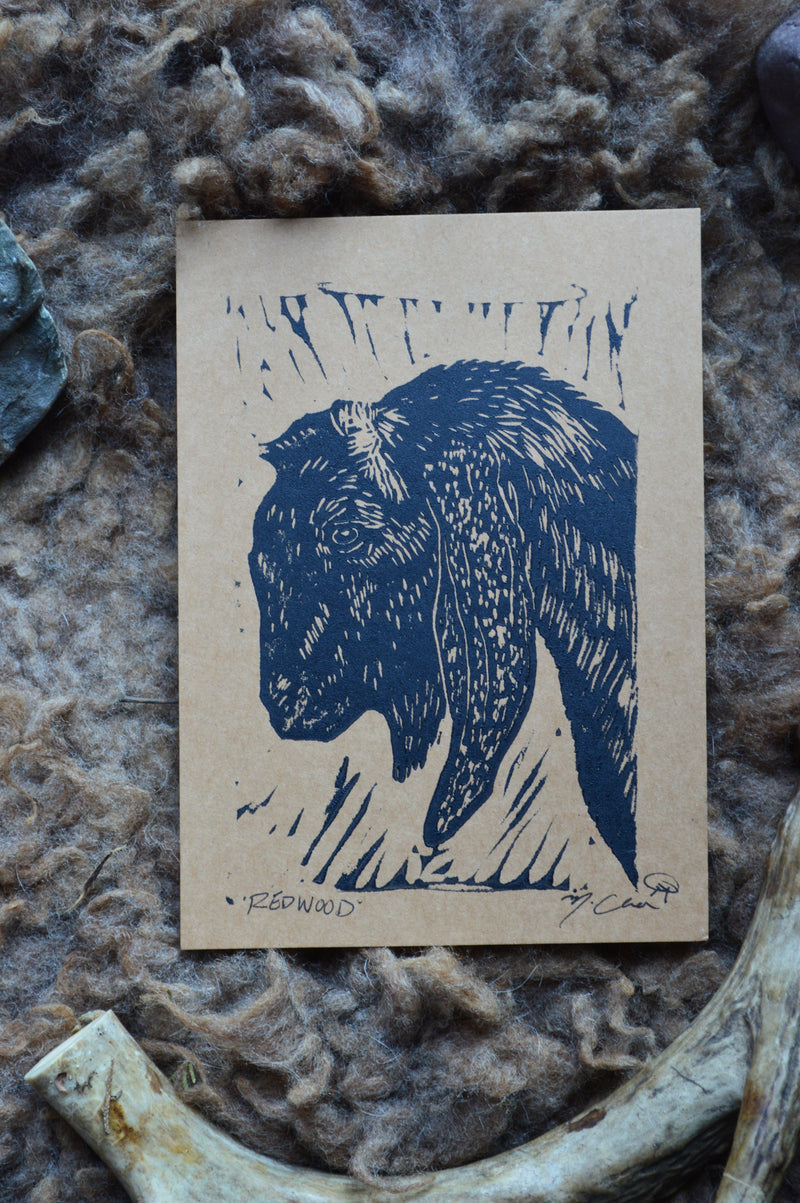 Block Printed single sided card
