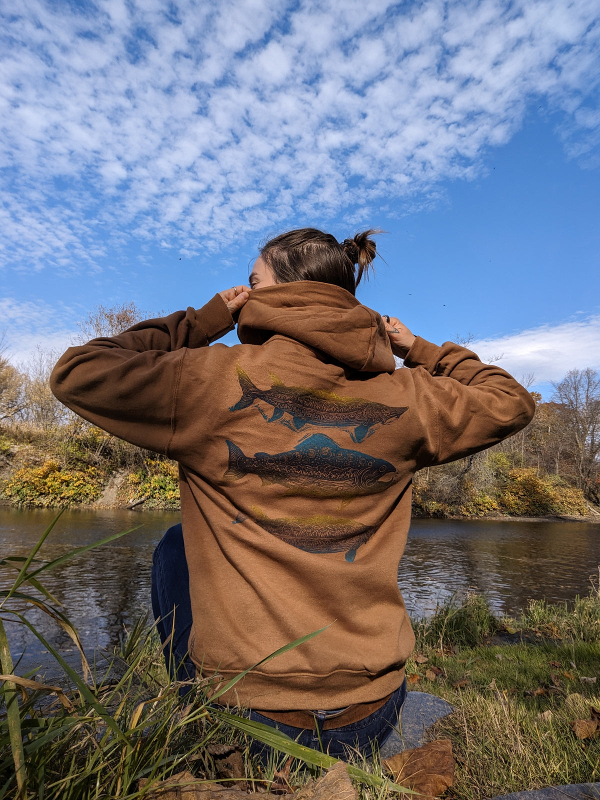 Custom Block Printed Adult Hoodie