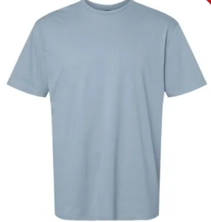 Custom Block Printed Adult Tee Shirt